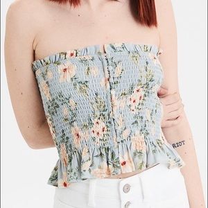 AE Button Up Tube Top